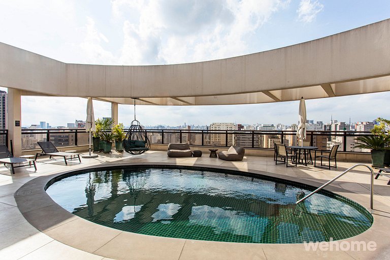 Wehome - 1 dormitorio con vista espectacular en Itaim
