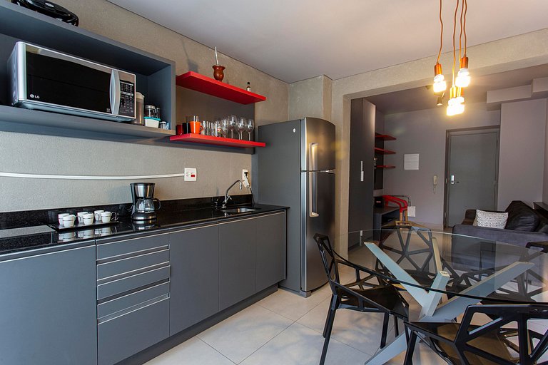 Wehome - 2 dorms, ar-condicionado e lazer completo