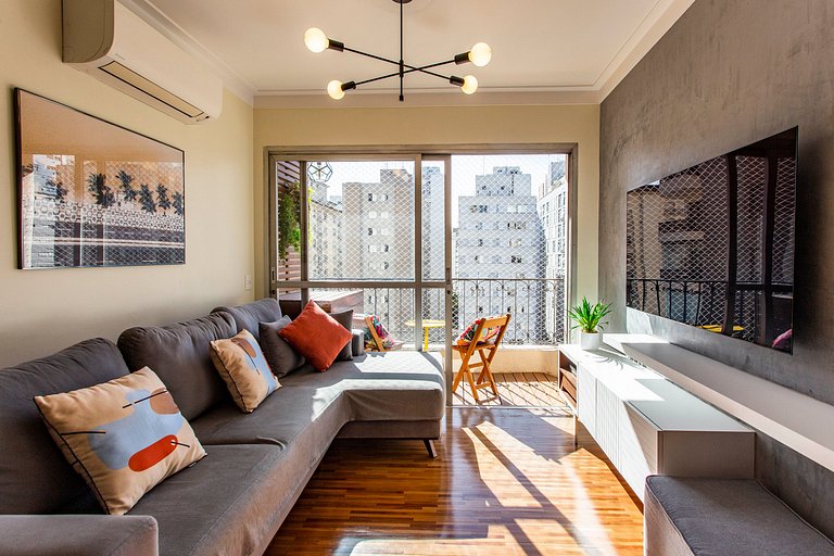 Wehome - Itaim Bibi: Dos habitaciones con aire acondicionado