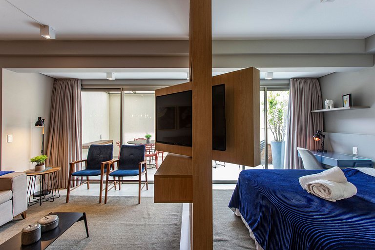Wehome - Studio elegante com quintal, nos Jardins