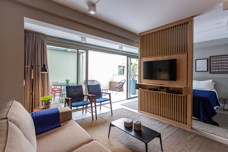 Wehome - Studio elegante com quintal, nos Jardins