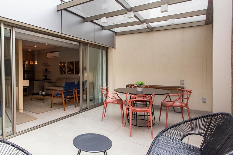 Wehome - Studio elegante com quintal, nos Jardins