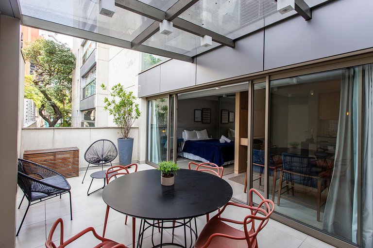 Wehome - Studio elegante com quintal, nos Jardins
