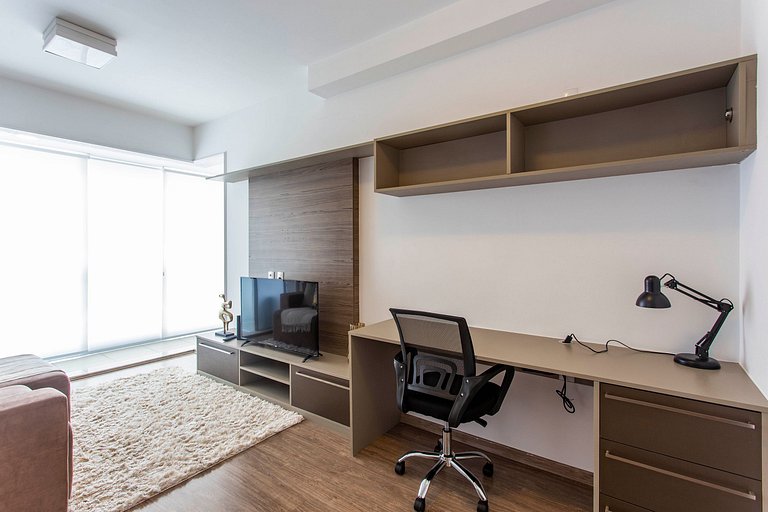 Wehome - 1 dorm, varanda e excelente localização