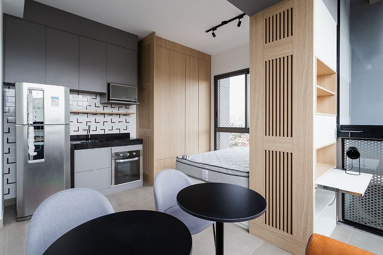 Wehome - Lindo estudio con área de ocio completa y coworking