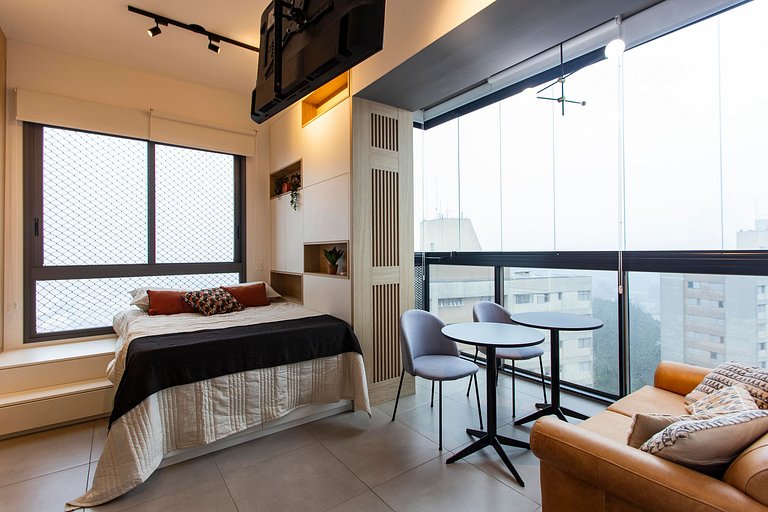 Wehome - Studio com lazer completo e coworking!