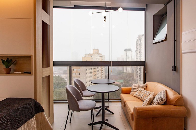 Wehome - Lindo studio com lazer completo e cowork