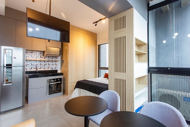 Wehome - Studio com lazer completo e coworking!