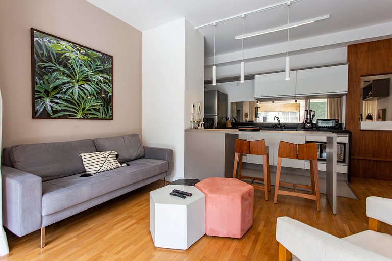 Wehome - Lindo studio, varanda Garden, nos Jardins