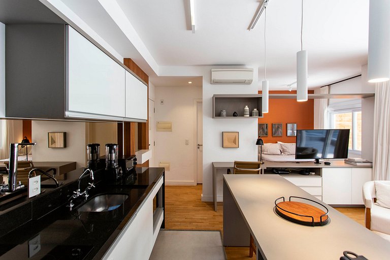 Wehome - Hermoso estudio con balcón tipo Garden