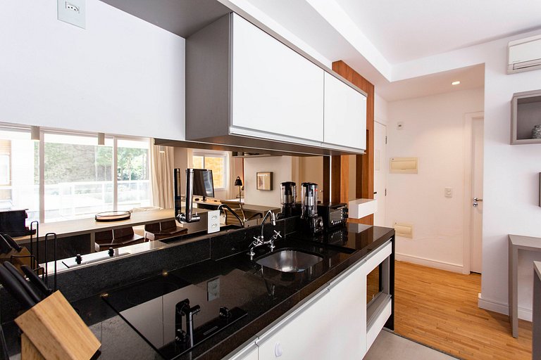 Wehome - Lindo studio, varanda Garden, nos Jardins