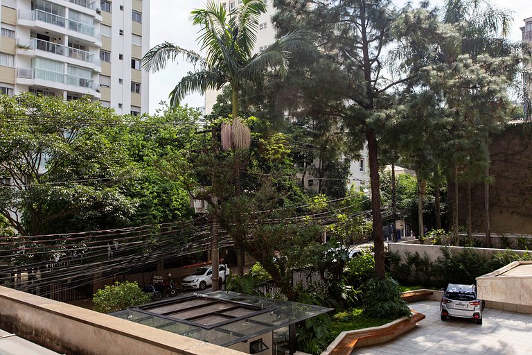 Wehome - Lindo studio, varanda Garden, nos Jardins