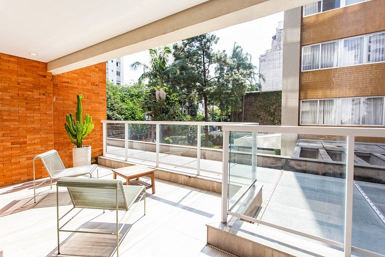 Wehome - Lindo studio c varanda Garden, nos Jardins