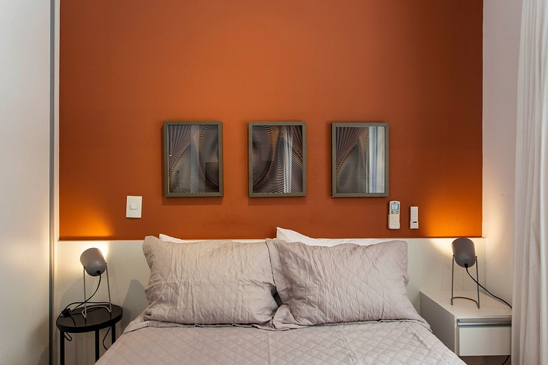 Wehome - Lindo studio, varanda Garden, nos Jardins