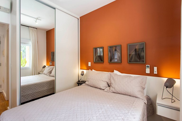 Wehome - Lindo studio, varanda Garden, nos Jardins