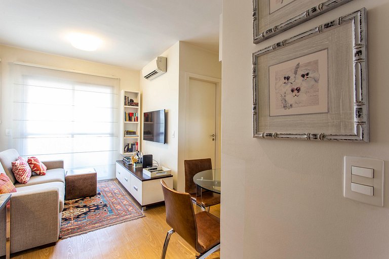 Flat de 1 quarto mobiliado no Brooklin | WeHome
