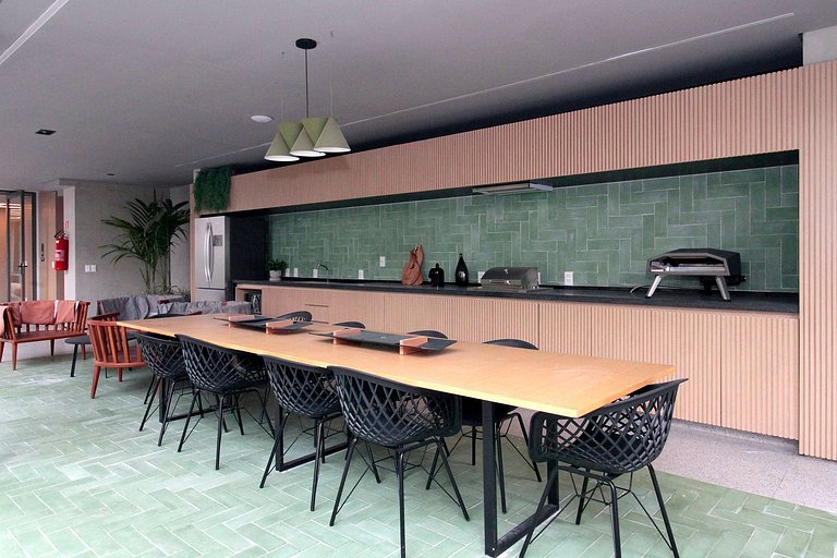 Wehome - Studio com Varanda em Moema | Piscina e Vista