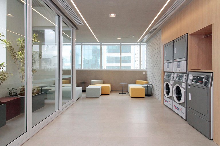 Wehome - Studio com Varanda em Moema | Piscina e Vista