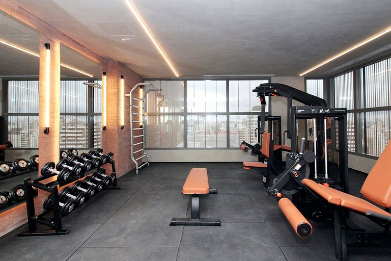 Wehome - Studio com Varanda em Moema | Piscina e Vista