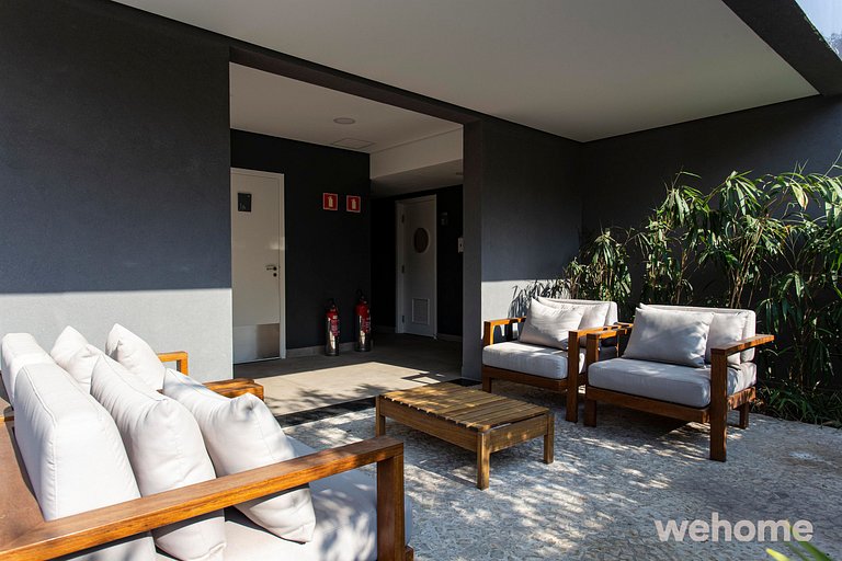 Wehome - Studio com Coworking e vista incrível!