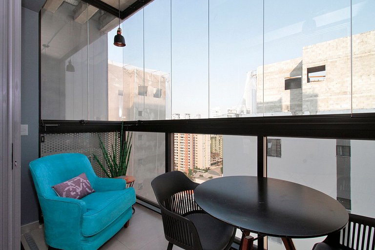 Wehome - Studio com Coworking e vista incrível!