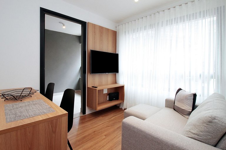 Wehome - 1 dorm, em prédio moderno, ao lado do Ibirapuera