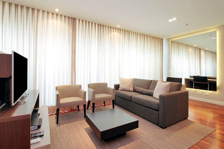 Wehome - Studio clean, espaçoso, na Faria Lima