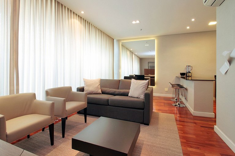 Wehome - Studio clean, espaçoso, na Faria Lima