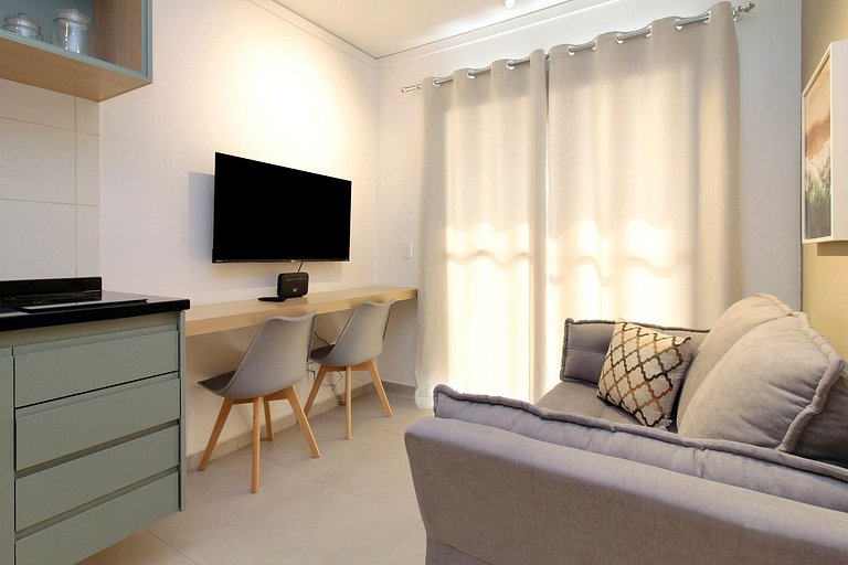 Wehome - 1 dorm, ompleto, ao lado Shop. Eldorado