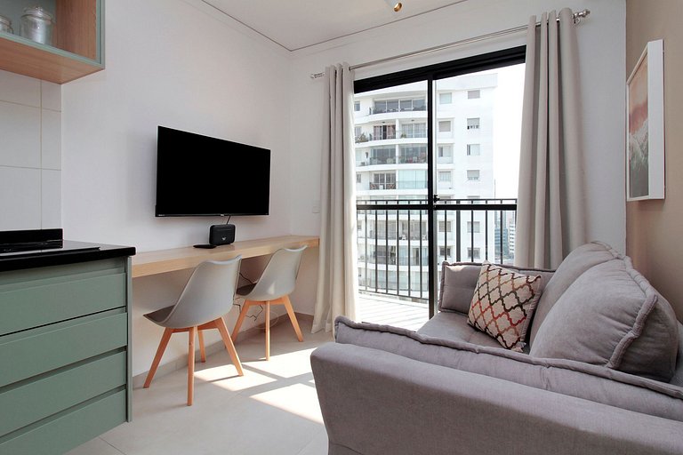 Wehome - 1 dorm, ompleto, ao lado Shop. Eldorado