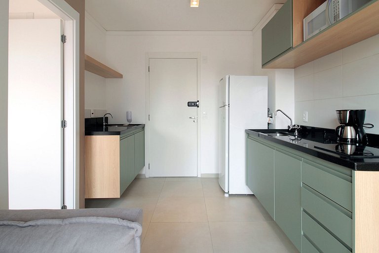 Wehome - 1 dorm, ompleto, ao lado Shop. Eldorado