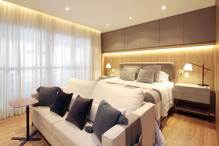 Impeccable! Located in Jardins, beautiful and fully equipped