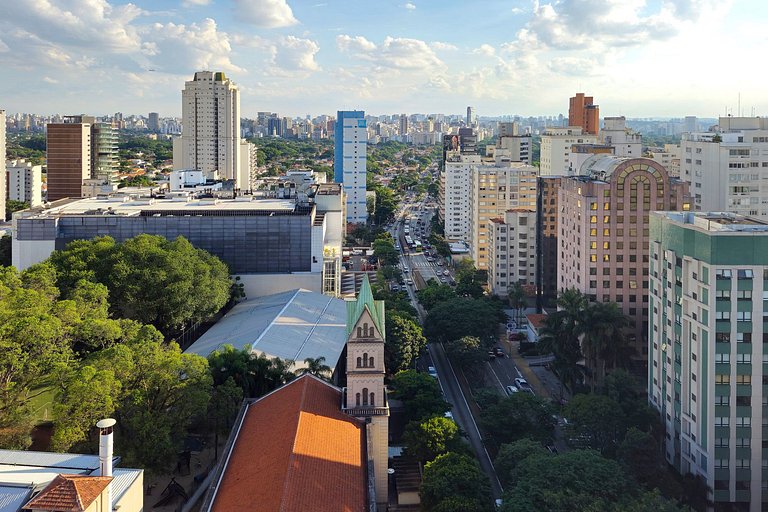 Wehome - Studio lindo nos Jardins, vista incrível