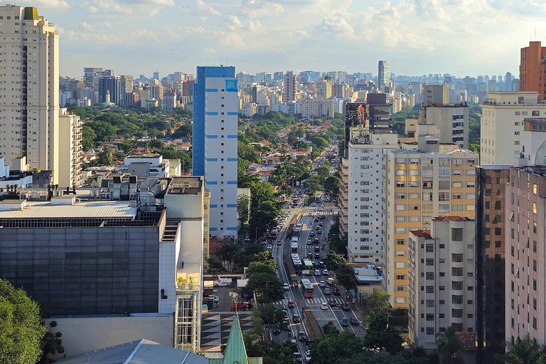 Wehome - Studio lindo nos Jardins, vista incrível