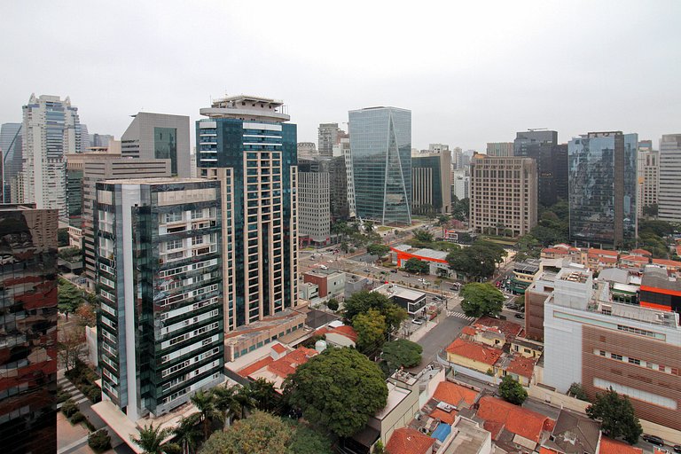 Vista incrível da cidade ao lado da Faria Lima