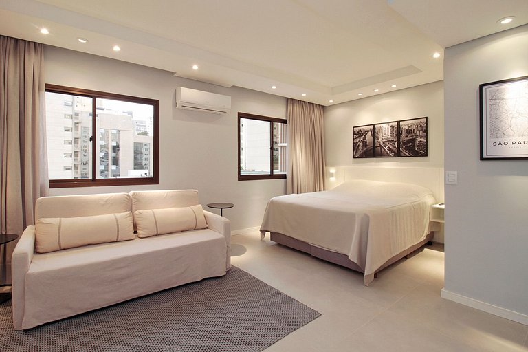 Wehome - Lindo studio, acomoda 4 com conforto!
