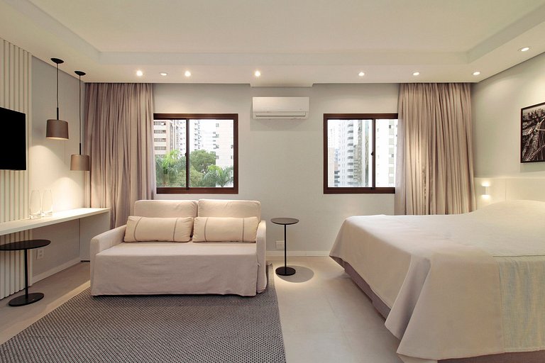 Wehome - Lindo studio, acomoda 4 com conforto!
