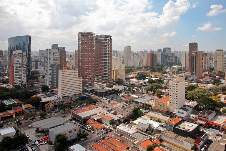 Vista incrível da cidade ao lado da Faria Lima