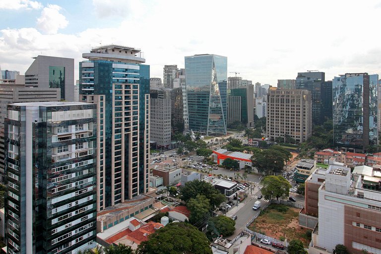 Vista incrível da cidade ao lado da Faria Lima