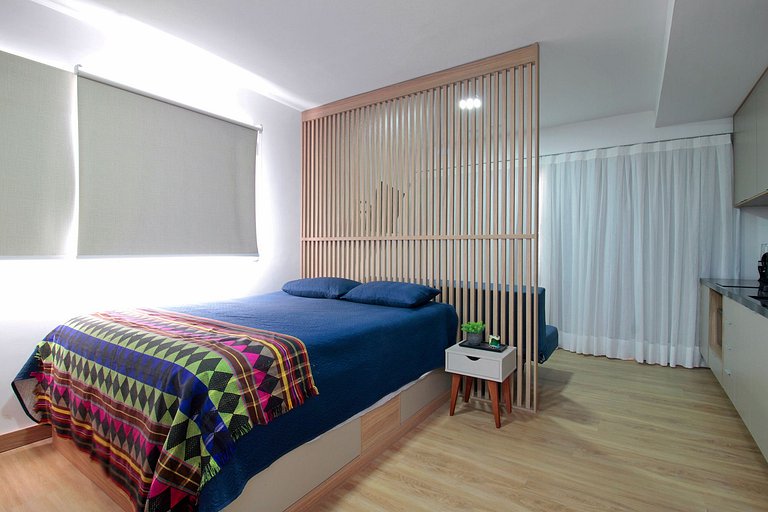 Wehome - Charmoso studio com vista e acomoda 3