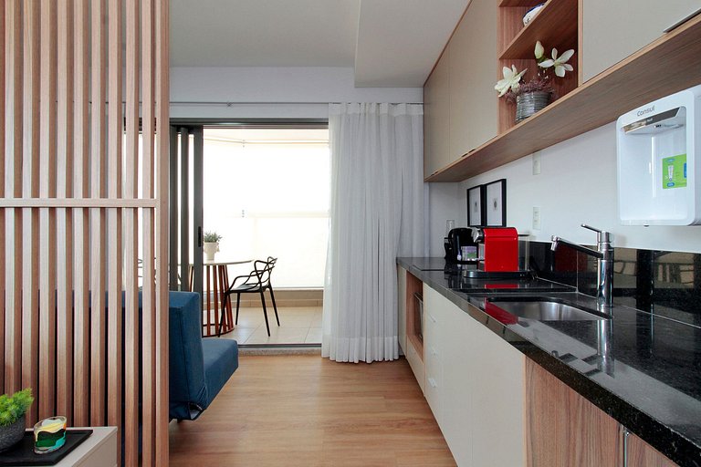 Wehome - Charmoso studio com vista e acomoda 3