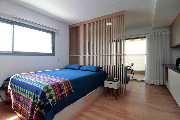 Wehome - Charmoso studio com vista e acomoda 3