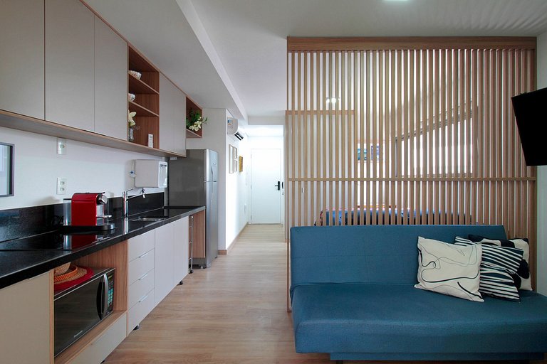 Wehome - Charmoso studio com vista e acomoda 3