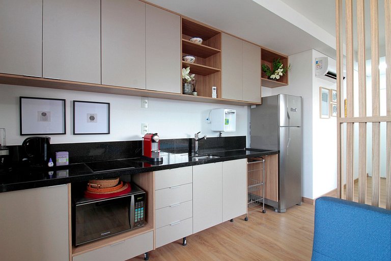 Wehome - Charmoso studio com vista e acomoda 3