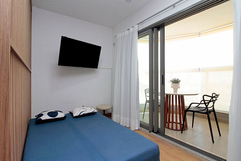 Wehome - Charmoso studio com vista e acomoda 3