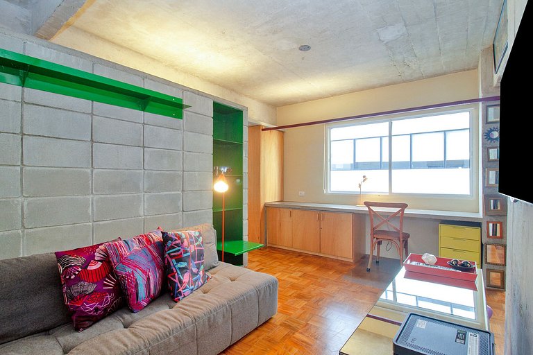 Wehome - Descolado, 1 dorm, Ac, com astral unico!