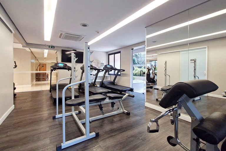 Wehome - Berrini, 2 dorms e ar condicionado