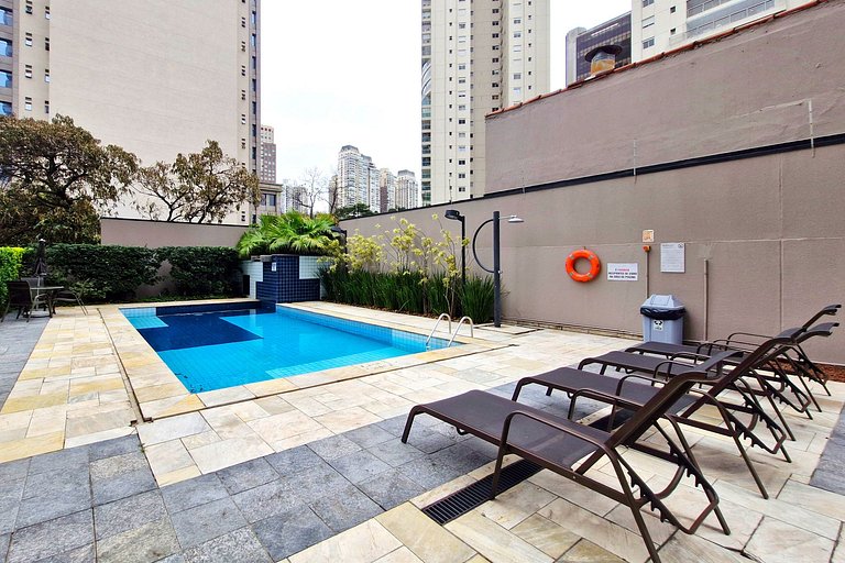 Wehome - Berrini, 2 dorms e ar condicionado