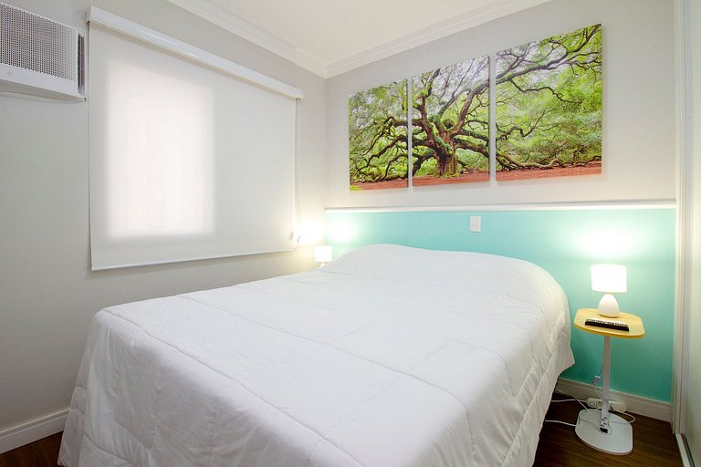 Wehome - Berrini, 2 dorms e ar condicionado