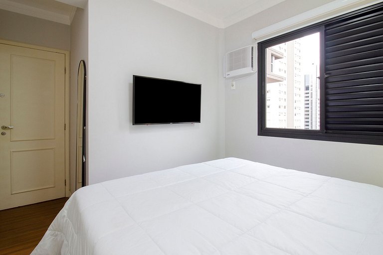 Wehome - Berrini, 2 dorms e ar condicionado
